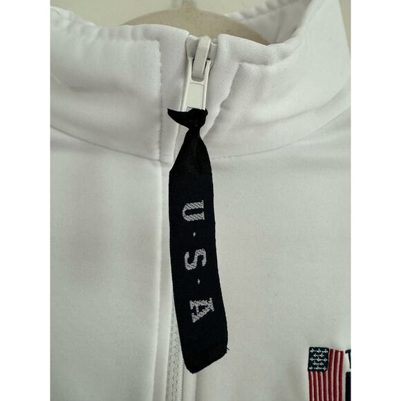 Men’s Team USA Olympic Committee Track Jacket White Size Medium - Picture 4 of 6